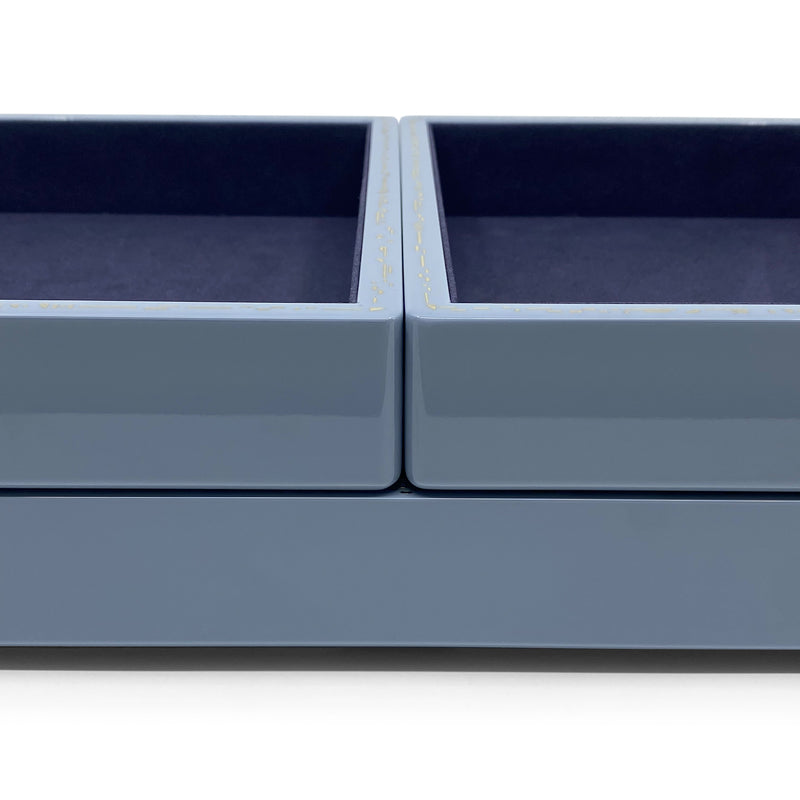 Large Stacking Jewellery Tray Evening Blue