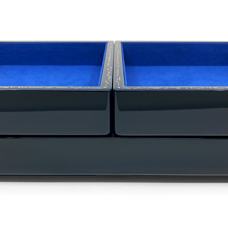 Large Stacking Jewellery Tray Midnight Navy
